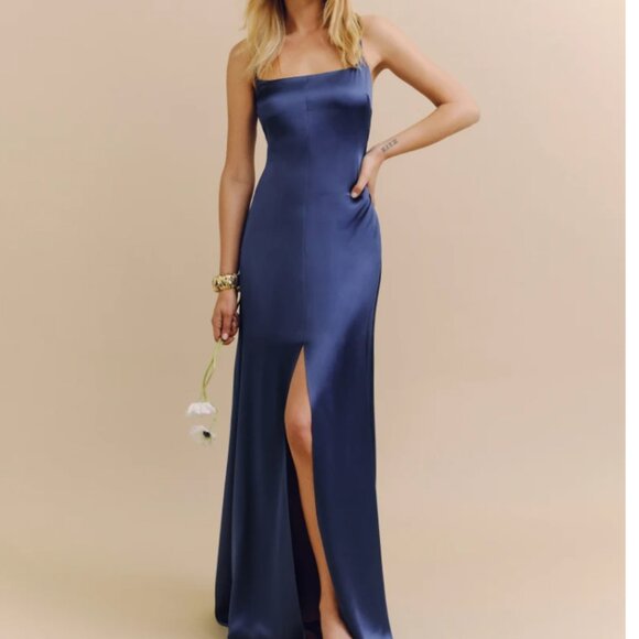 Reformation Navy Blue Maxi Dress - Picture 2 of 9